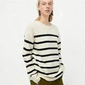 J. Crew Women's 100% Merino Wool Crewneck Sweater Super Soft Size L